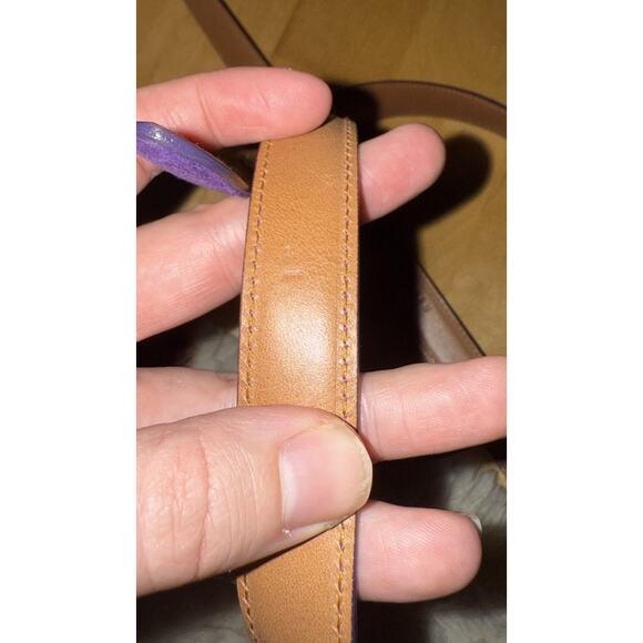 Ralph Lauren Collection Purple Suede Leather Double Wrap Belt Horseshoe L RARE